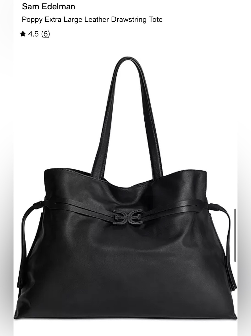 Sam Edelman Poppy Large Leather
Drawstring Tote - Picture 3 of 6